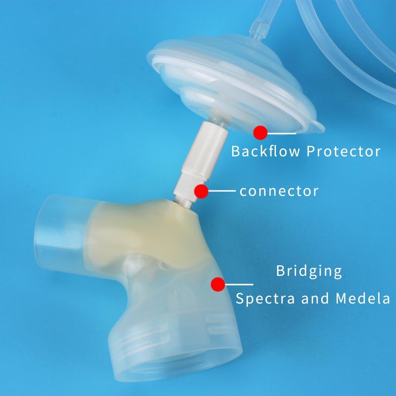 MOOMentaneous Flange Adapter Compatible with Spectra S1 S2, Connects Between Medela Breastshield and Spectra Backflow Protector, Compatible with Most Medela Breastshield and Bottles - Image 2